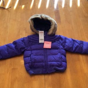 Girls 12-24 month purple water resistant coat